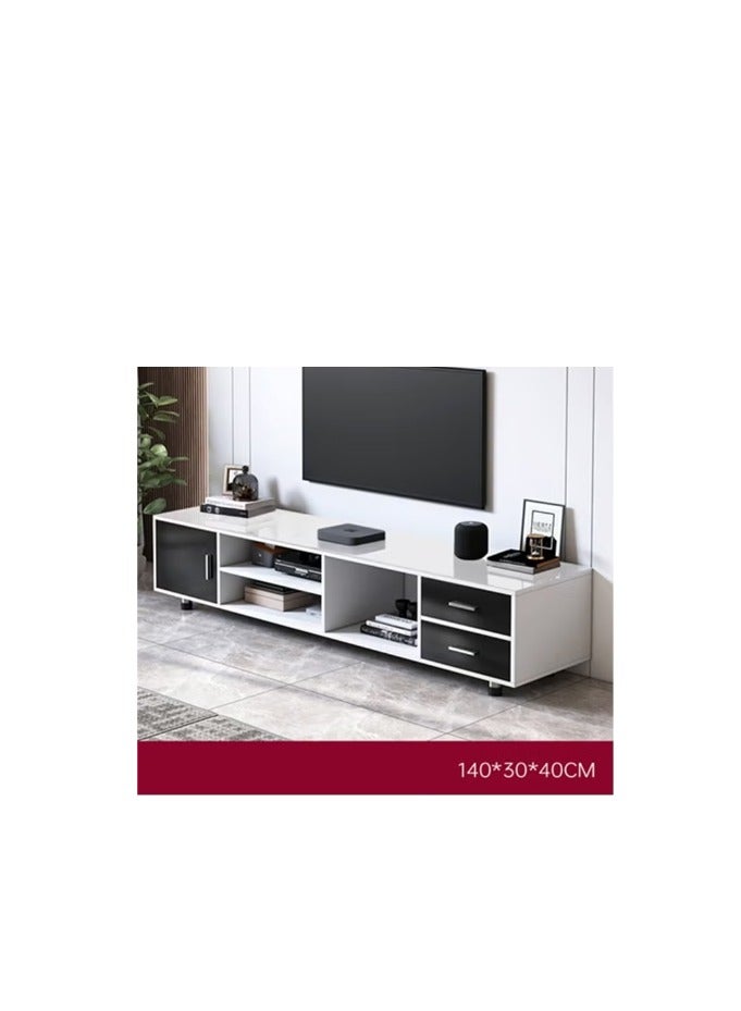 Generic Television Stand, Modern TV Table, TV Bench TV Unit Open TV Cabinet with Storage Shelves Multifunctional TV Desk for Entertainment Center Gaming Media Home Living Room（DSG015-140） - Image 2