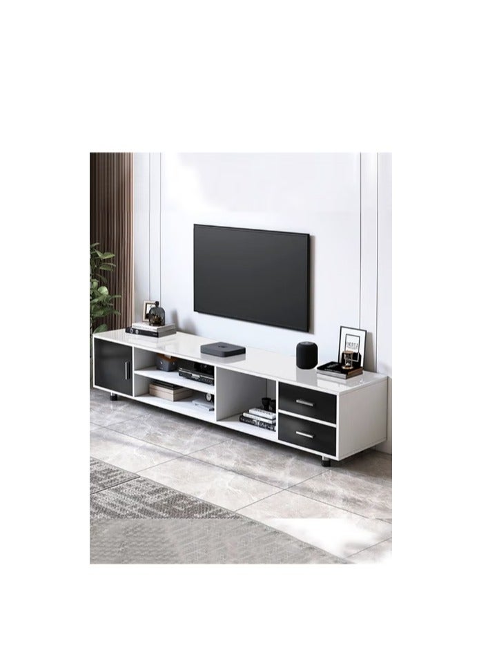 Generic Television Stand, Modern TV Table, TV Bench TV Unit Open TV Cabinet with Storage Shelves Multifunctional TV Desk for Entertainment Center Gaming Media Home Living Room（DSG015-140） - Image 1