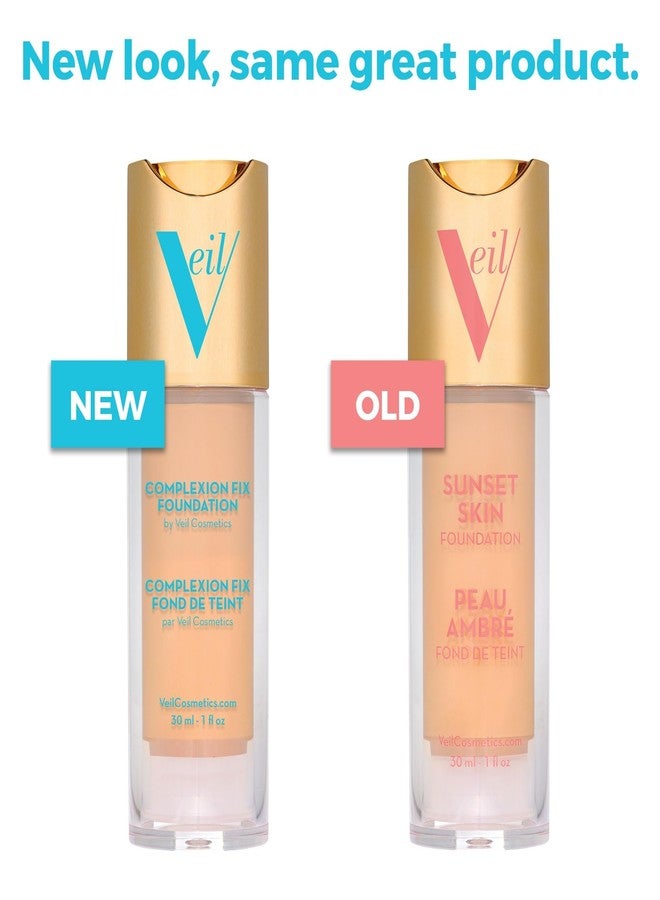 فيل كوزمتيكس كريم أساس سائل Veil Cosmetics Complexion Fix - تغطية قابلة للبناء - مقاوم للماء، لا يسبب الحساسية، خالٍ من الزيوت، لم يتم اختباره على الحيوانات ونباتي - خفيف الوزن ومشرق (1N بورسلين محايد) - Image 2