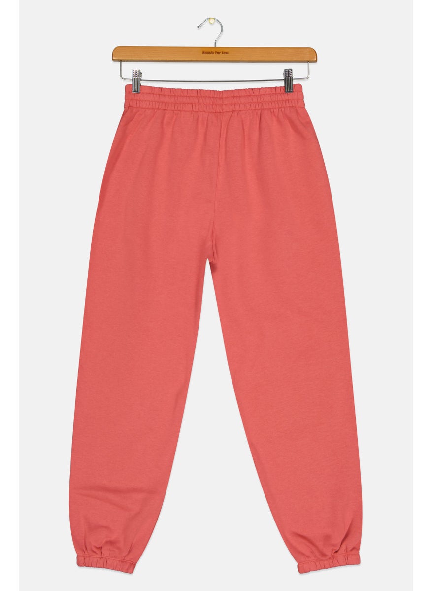 Nike Kids Girl Loose Fit Outdoor Sweatpants, Dark Peach  - Image 2