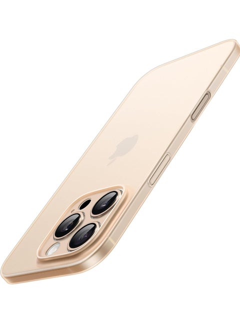 Ultra-Slim 0.35mm Case for iPhone 16 Pro (6.3 Inch) – Lightweight Matte Finish, Full Camera Lens Protection, Minimalist Hard Cover (Desert Titanium)