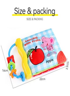 Generic Baby's First English Book, Nontoxic Fabric Cloth Books for Toddlers, Infants, and Kids Teething Crinkle Soft Sensory Book Early Education Toys  - Image 3