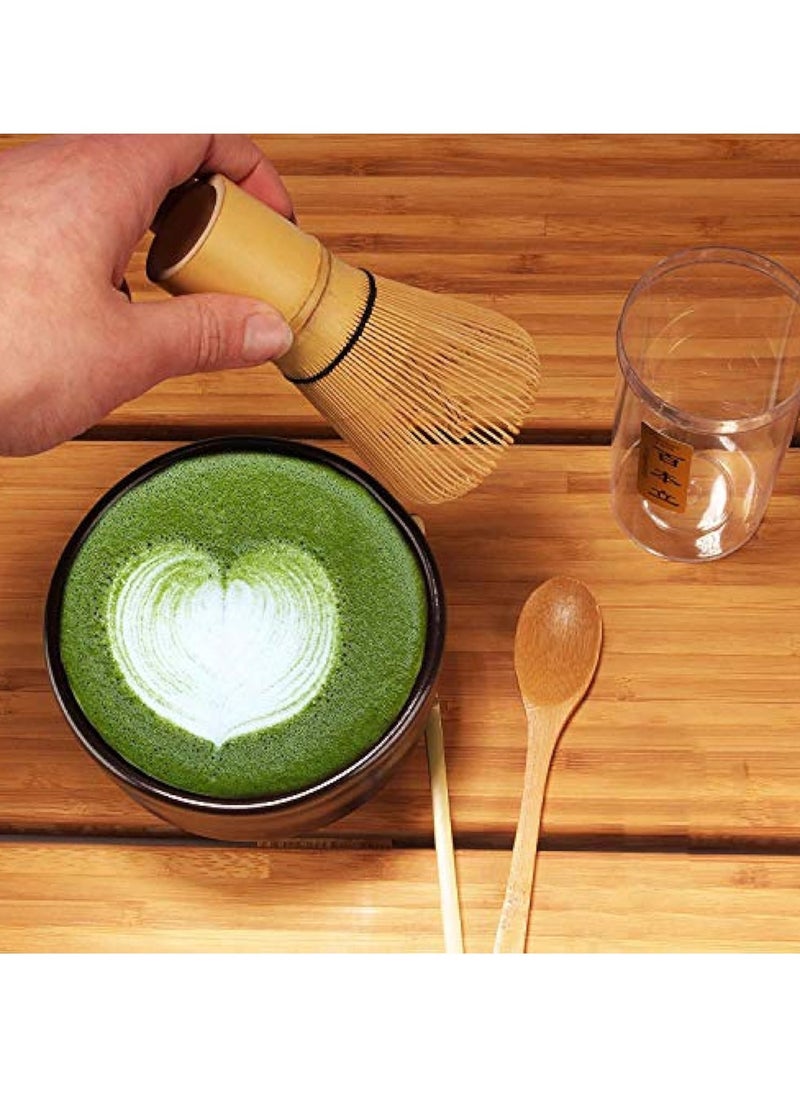 Captaintech Matcha Whisk Set - Golden Chasen (Tea Whisk) + Chashaku (Hooked Bamboo Scoop) + Tea Spoon - 1 Set  - Image 3
