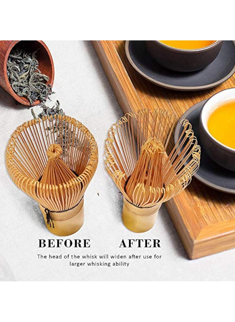 Captaintech Matcha Whisk Set - Golden Chasen (Tea Whisk) + Chashaku (Hooked Bamboo Scoop) + Tea Spoon - 1 Set  - Image 4