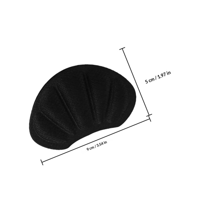 Black Anti Slip Heel Protectors Cushion Pads 4 Pairs for High Heels and Boots - Image 3