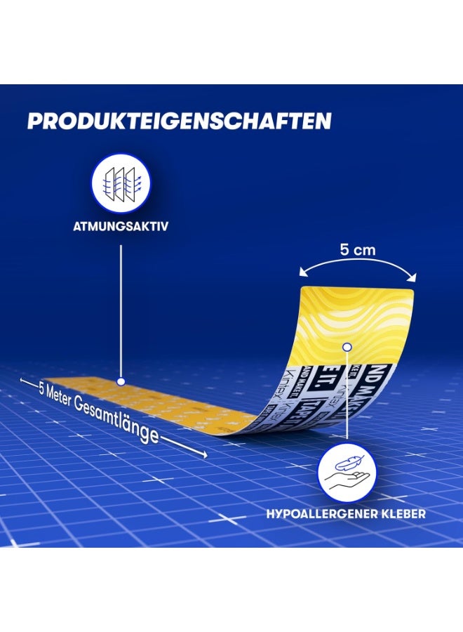 Kintex Kinesiology Tape Design Edition, 5 cm x 5 m, Skin-Friendly & Waterproof Kinesiology Tape, Physio Tape, Medical Tape, Sports Tape (Monkey's Breakfast) - Image 3