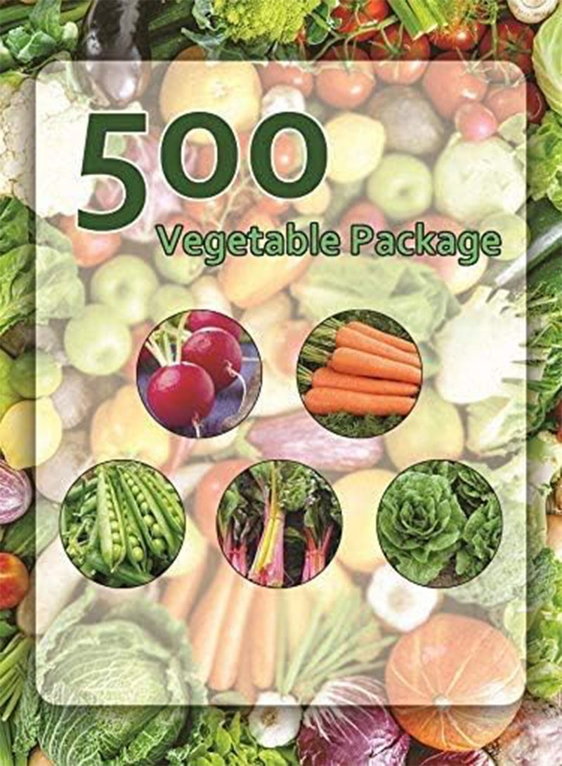 GGOOT 500PCS Premium Mixed Vegetable Seeds Collection Non-GMO Heirloom Seeds Cherry Belle Radish, Carrots,Sugar Snap Peas,Rainbow Chard, Lettuce Seeds for Garden Planting - Image 1