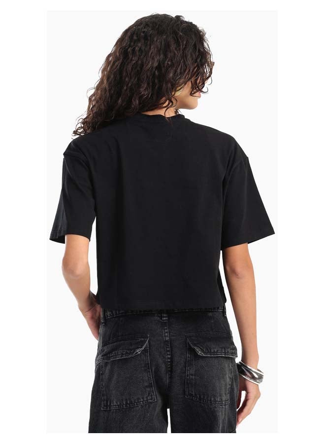 Carina Plain Crop T-Shirt - Image 3
