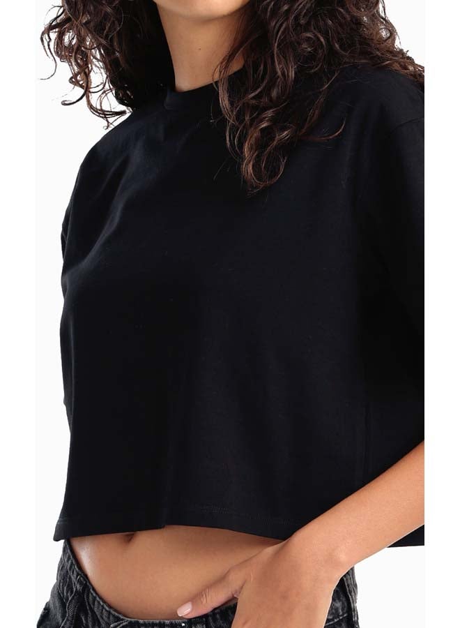 Carina Plain Crop T-Shirt - Image 4