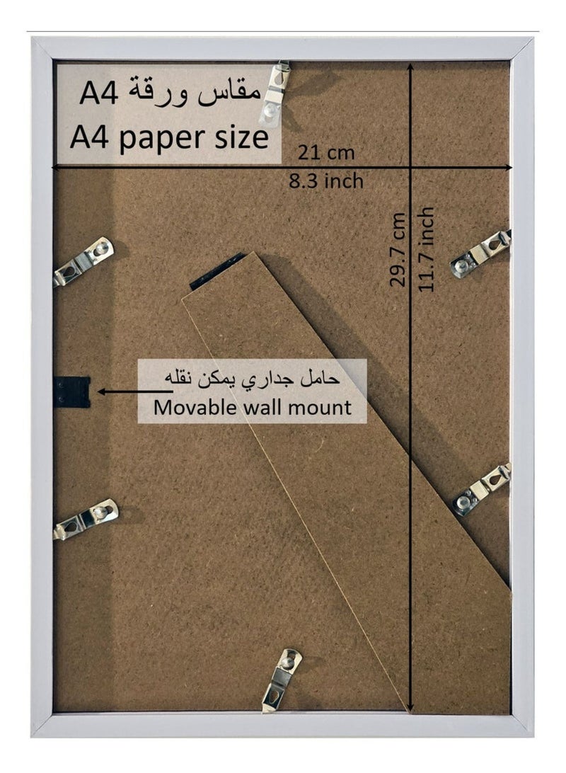 Bukela 2 × A4 Picture Frame, Elegant Certificate Document Frame for Wall or Tabletop Display  - Image 2