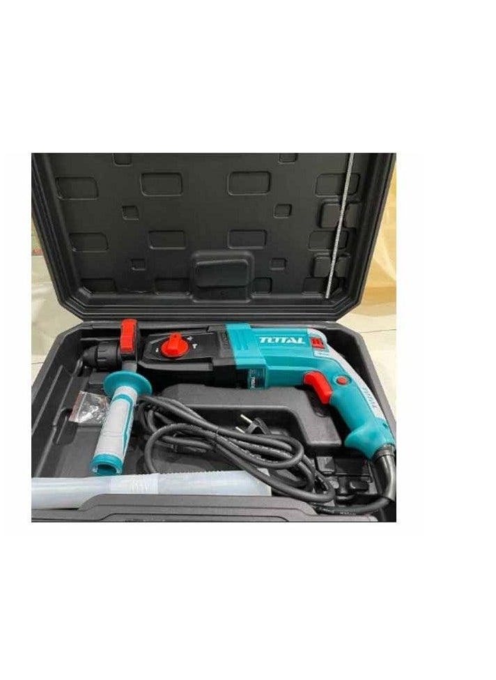 TOTAL Total 950W Rotary Hammer Drill Machine - SDS Plus, 3 Drills & 2 Chisels, 28mm Concrete, 13mm Steel, 30mm Wood - Power Tools with Cas for Concrete, Steel & Wood  - Image 2