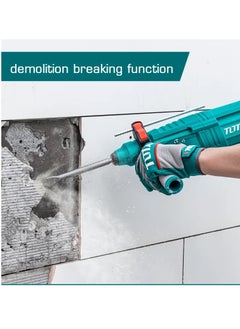 TOTAL Total 950W Rotary Hammer Drill Machine - SDS Plus, 3 Drills & 2 Chisels, 28mm Concrete, 13mm Steel, 30mm Wood - Power Tools with Cas for Concrete, Steel & Wood  - Image 3