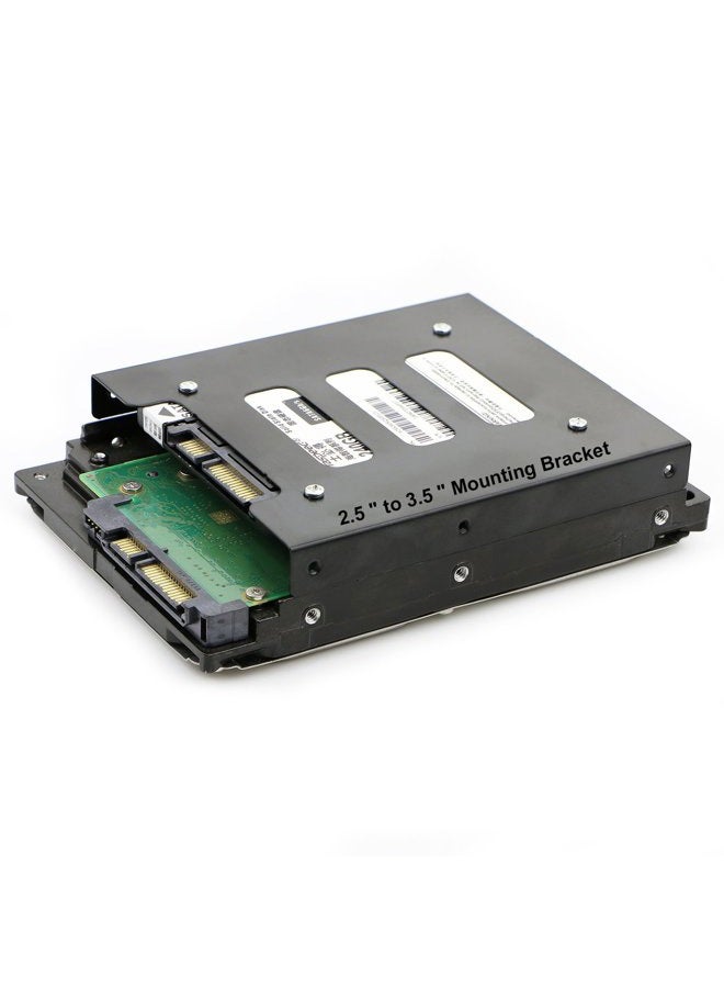 Pasow 2 Pack 2.5" to 3.5" SSD HDD Hard Disk Drive Bays Holder Metal Mounting Bracket Adapter for PC (Bracket) - Image 3