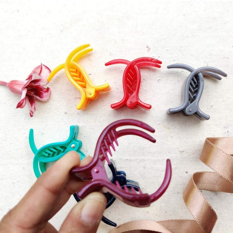 BIRDWARE Medium-Size Multi Color Imported Acrylic Material Butterfly Hair Clips For Women | Hair Clutchers - Image 5