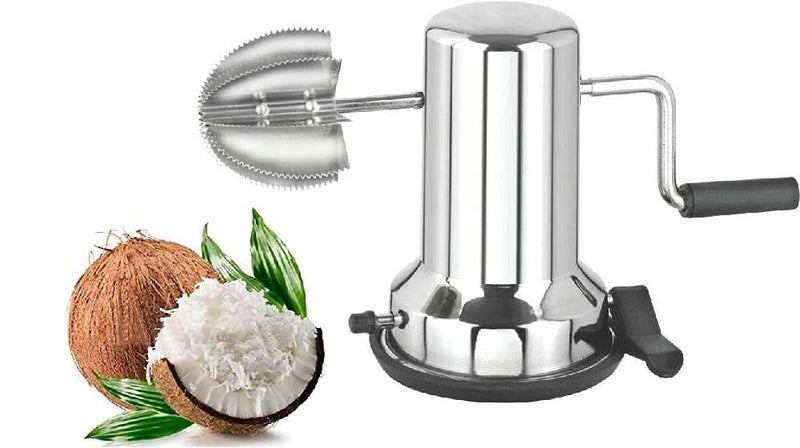 Dweezhet Stainless Steel Coconut ScraperCoconut Scrapper for KitchenVacuum Base Grater Chopper Silver - Image 2