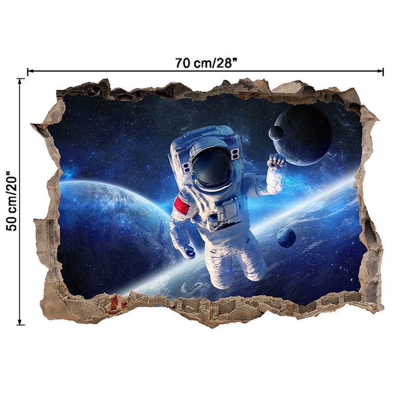 2 pcs Astronaut in Space Wallpaper for Home PVC Wallpaper for Bedroom - Image 4