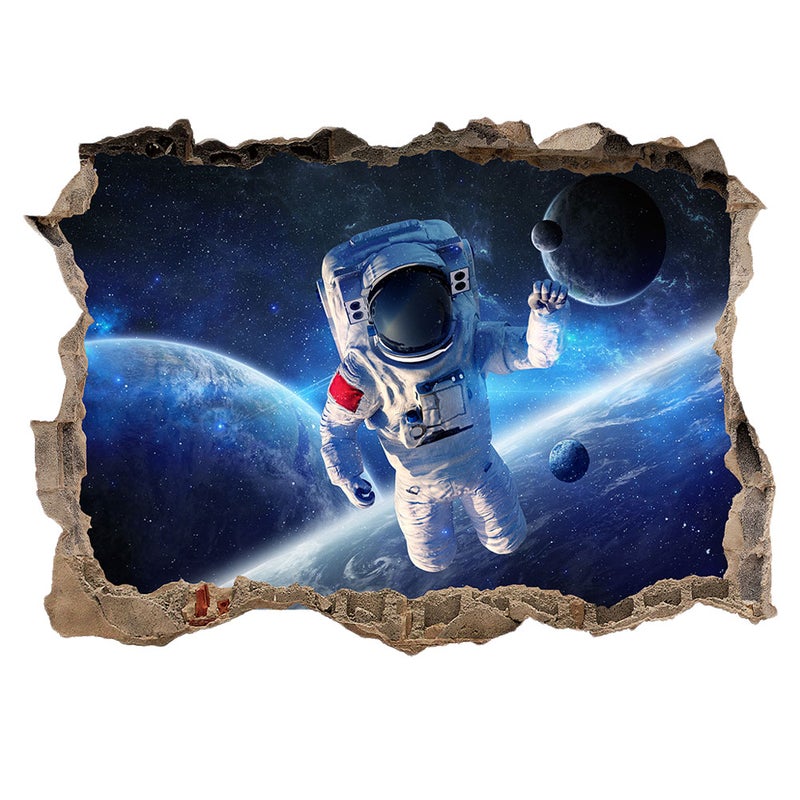 2 pcs Astronaut in Space Wallpaper for Home PVC Wallpaper for Bedroom - Image 2