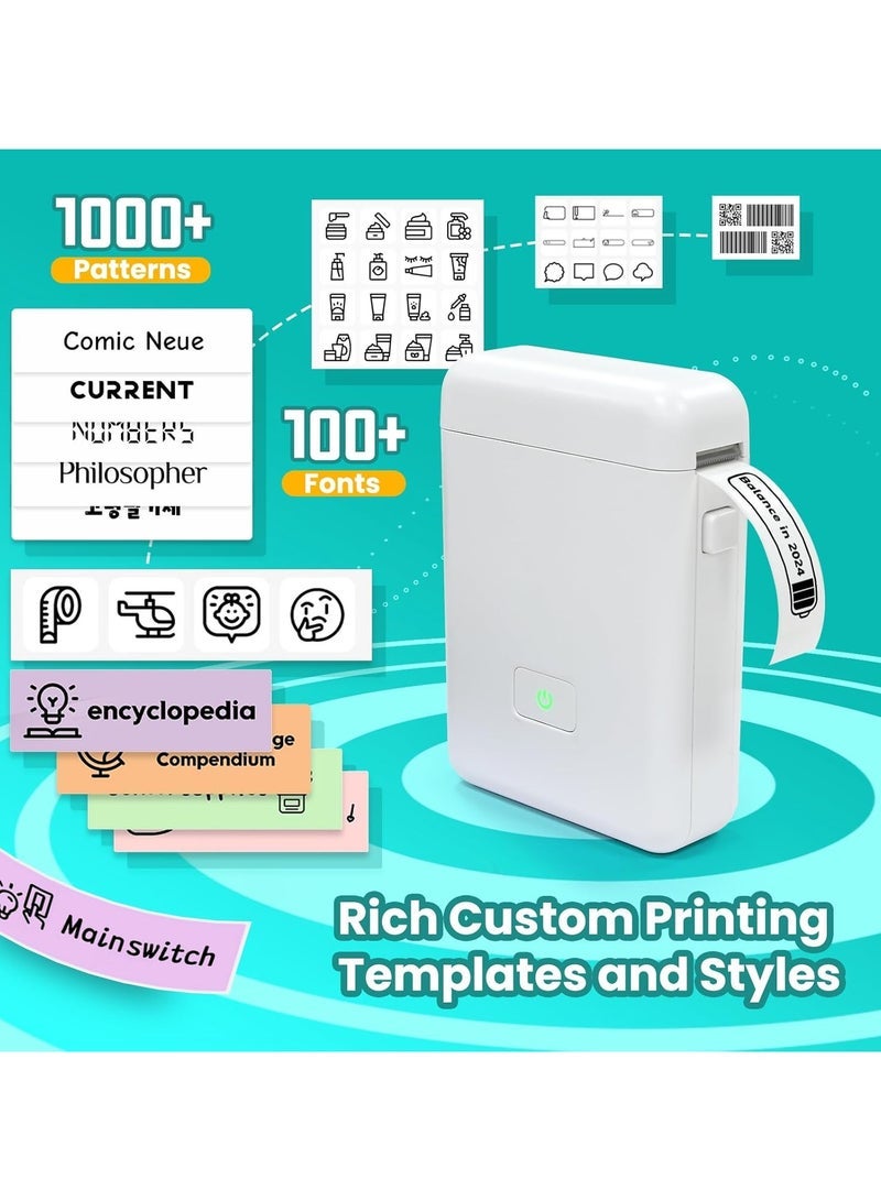general Smart Printer,Label Maker Machine with Tape, Portable Bluetooth Label Printer, Mini Sticker Printer with 0.59x1.18 Inches Labels for Storage, Shipping, Barcode, Mailing, Office, Home, Organizing - Image 3