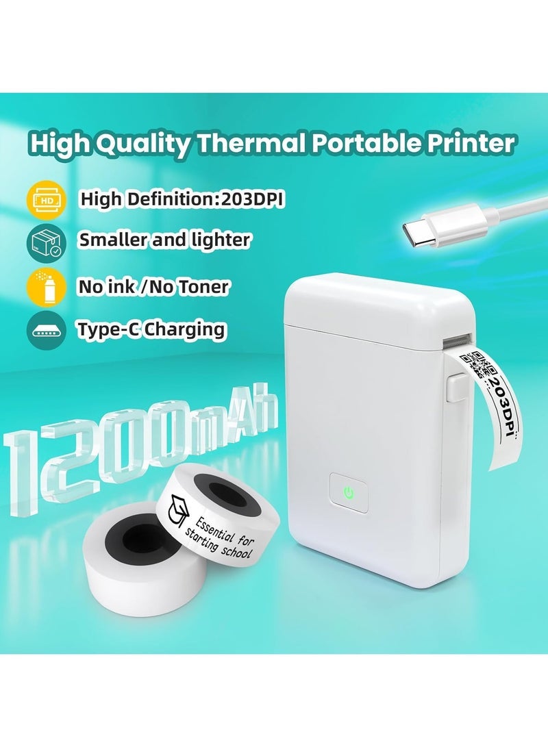 general Smart Printer,Label Maker Machine with Tape, Portable Bluetooth Label Printer, Mini Sticker Printer with 0.59x1.18 Inches Labels for Storage, Shipping, Barcode, Mailing, Office, Home, Organizing - Image 4