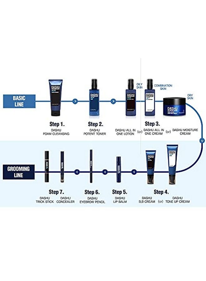 داشو كريم بي بي لوشن كوري من أكوا تون أب للرجال مع كريم بي بي المرطب ومستخلص مياه البحر والأعشاب البحرية للعناية ببشرة الوجه للرجال (1.35 أونصة سائلة) - Image 5