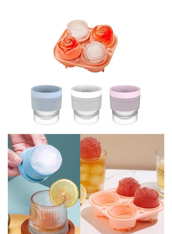 عفن مكعب الثلج، هوكي الورد والجليد، للويسكي والمشروبات، سهل الصنع، سهل التنظيف - Image 1