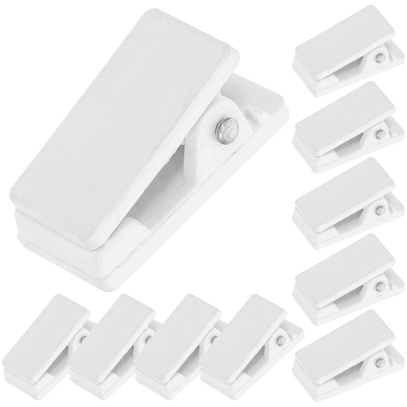 10pcs Id Card Clips With Spring Badge Clips For Name Tags Magnetic Badge Clips Name Badge Spring Clips Id Card Clips Spring Clips For Badge - Image 1