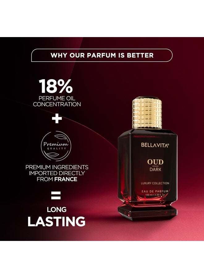 Bella Vita Luxury OUD DARK Eau De Parfum (3.48 fl. oz.) | Intense Arabian Perfume for women & men | Infused with Citrus, Grapefruit, Floral, Vetiver, Orris, Musky Oud | Fragrance Family: Spicy, Ambery, and Oud - Image 4