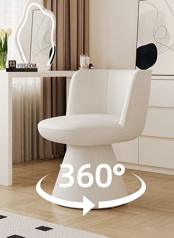 فاشون هوم كرسي دوار 360 درجة بتصميم عصري من قطعة واحدة، كرسي خلع الملابس بتصميم مريح، كرسي غرفة معيشة خارجي مخملي مزخرف مريح، 55 × 60 × 73 سم  - Image 2
