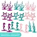 SUNBEAUTY 20Pcs Mermaid Party Decoration DIY Felt Under The Sea Table Centerpiece Ocean Theme Seahorse Starfish Seaweed Birthday Baby Shower Little Mermaid Girl Birthday Party Supplies - Image 2