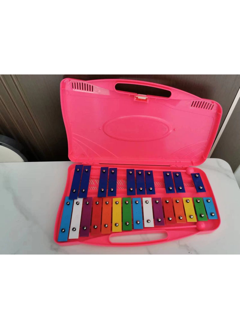 Generic Educational Musical Instrument Plastic Xylophone 25 Keys Pink 