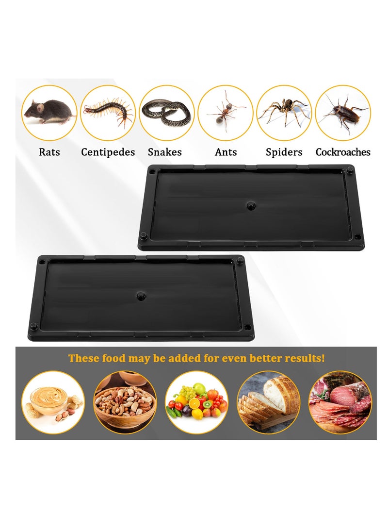 Generic 12 Pack Glue Traps for Rats and Snakes, Larger and Heavy Duty Baited Sticky Traps with Non Toxic Glue, Exterminator Plastic Sticky Mouse Indoor Trap, Ready to Use, Safe to Children and Pets  - Image 2