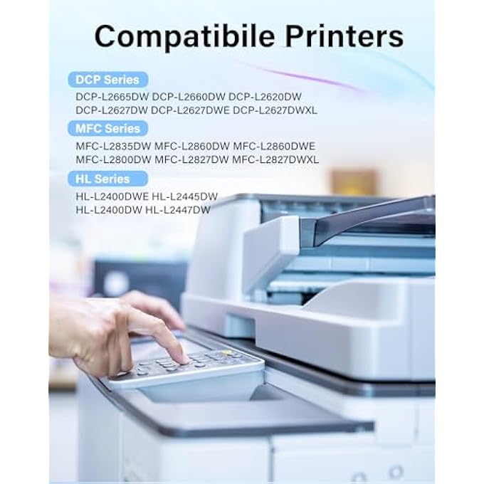 TJMR TN2510XL TONER CARTRIDGE COMPATIBLE WITH BROTHER TN-2510 XL FOR MFC-L2835DW DCP-L2620DW DCP-L2660DW MFC-L2860DW HL-L2400DWE HL-L2445DW DCP-L2627DW DCP-L2660DW MFC-L2827DW MFC-L2827DW MFC-L2827DW - Image 2