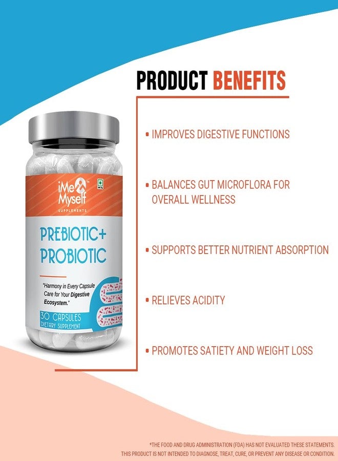 iMeMyself Prebiotic & Probiotic Digestive Capsules – 30 Count | Support for Gut Health & Digestive Balance - Image 3