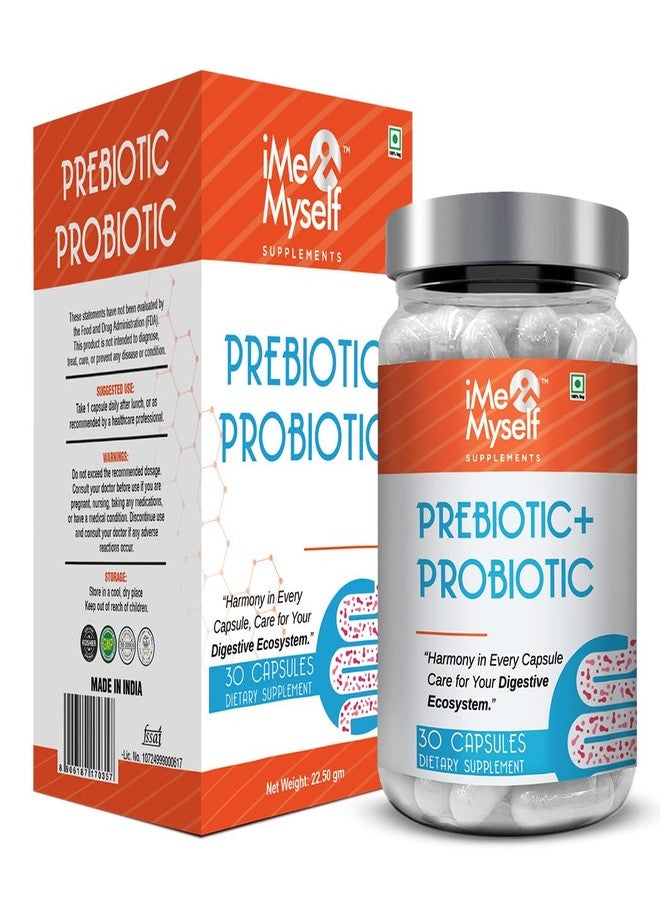 iMeMyself Prebiotic & Probiotic Digestive Capsules – 30 Count | Support for Gut Health & Digestive Balance - Image 1