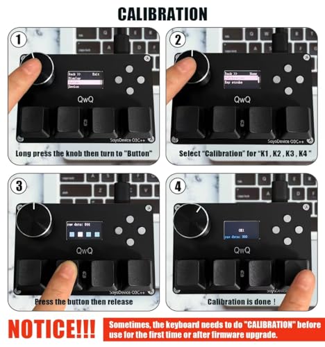 BTXETUEL SayoDevice O3C++ OSU Keyboard Rapid Trigger Hall Switches Magnetic Linear Switches Keyboard with Knob and Screen,Copy Paste,Shotcut,Macro Hotswap Mini Keypad (Black) - Image 5