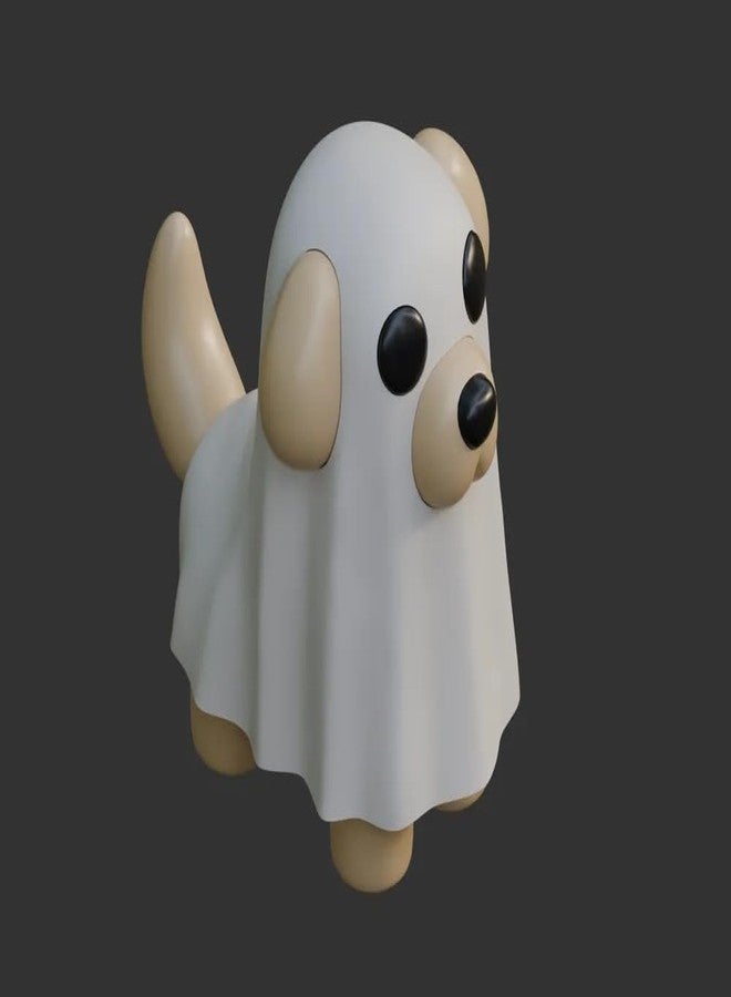 3D CRAFT Cute Halloween Ghost Dog Toy - Kids | Halloween Decoration & Gift Toy | Adorable Ghost Pet Stuffed Animal,(Multicolor) - Image 1