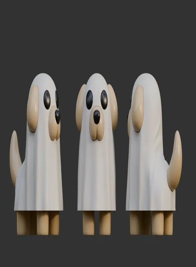 3D CRAFT Cute Halloween Ghost Dog Toy - Kids | Halloween Decoration & Gift Toy | Adorable Ghost Pet Stuffed Animal,(Multicolor) - Image 4