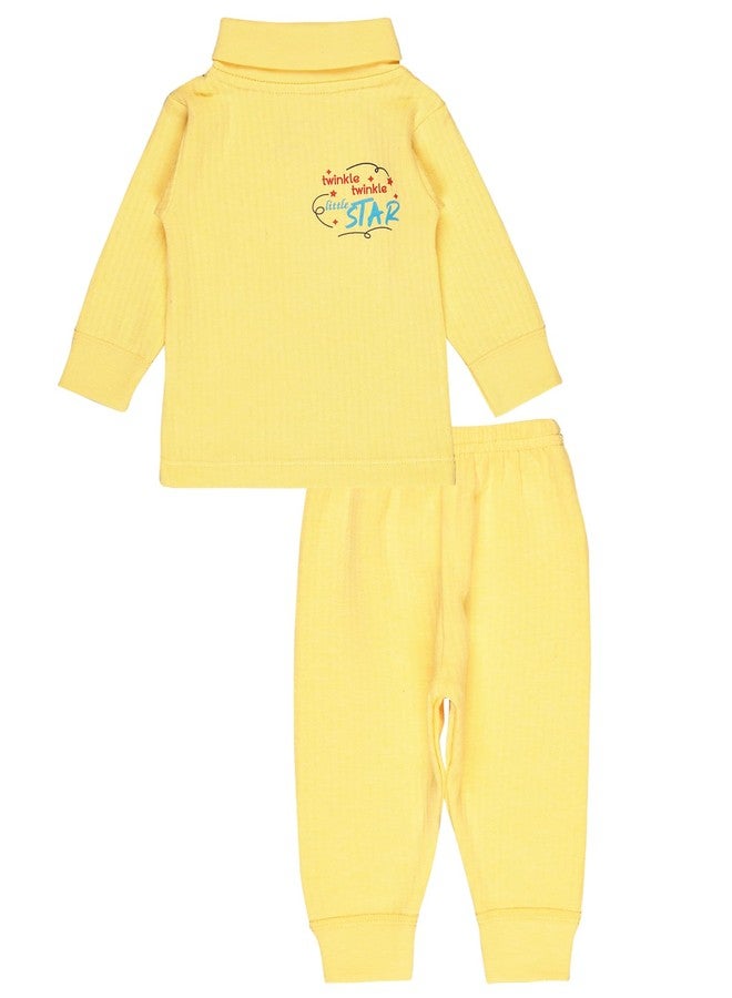 BODYCARE Baby Thermal Top & Bottom Set (1, First Lemon, 3-6 Months) - Image 1