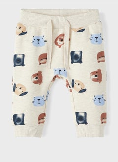 Infant Animals Face Print Sweatpants