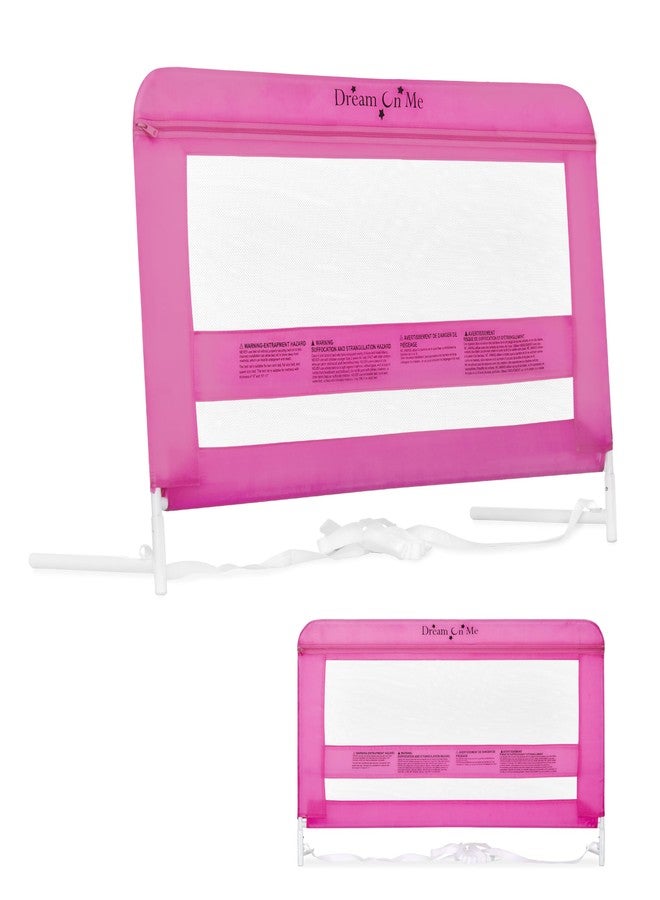 Dream On Me Lilibet Mesh Safety Bed Rail in Pink for Twin, Full and Queen Size Bed, Bed Rail for Toddler - Image 1