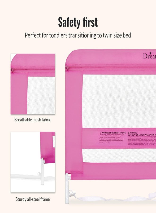 Dream On Me Lilibet Mesh Safety Bed Rail in Pink for Twin, Full and Queen Size Bed, Bed Rail for Toddler - Image 4