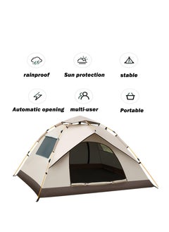Arabest 2-3 Person Camping Tent, Waterproof Family Tent for Camping, Instant Easy Up Double Layer Anti-UV 2 Windows 2 Doors-Instant Family Tents for Camping Hiking & Traveling  - Image 5