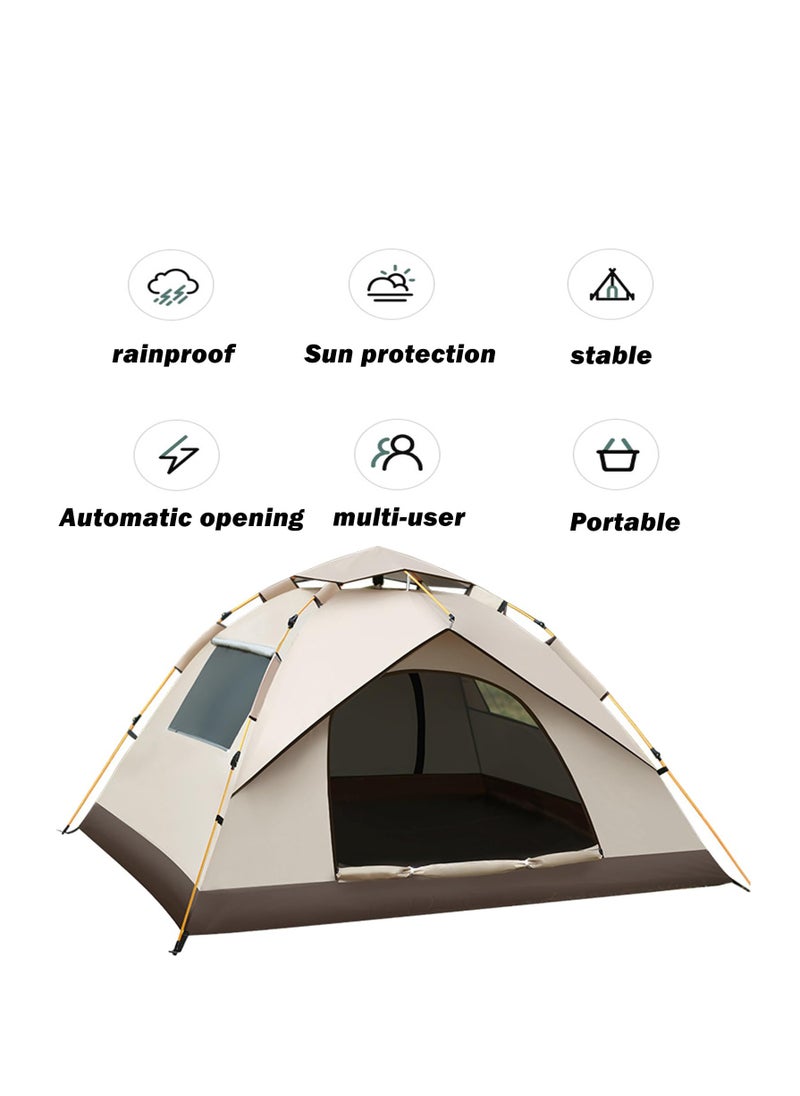 Arabest 2-3 Person Camping Tent, Waterproof Family Tent for Camping, Instant Easy Up Double Layer Anti-UV 2 Windows 2 Doors-Instant Family Tents for Camping Hiking & Traveling  - Image 5