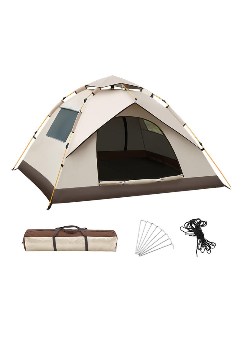Arabest 2-3 Person Camping Tent, Waterproof Family Tent for Camping, Instant Easy Up Double Layer Anti-UV 2 Windows 2 Doors-Instant Family Tents for Camping Hiking & Traveling  - Image 1