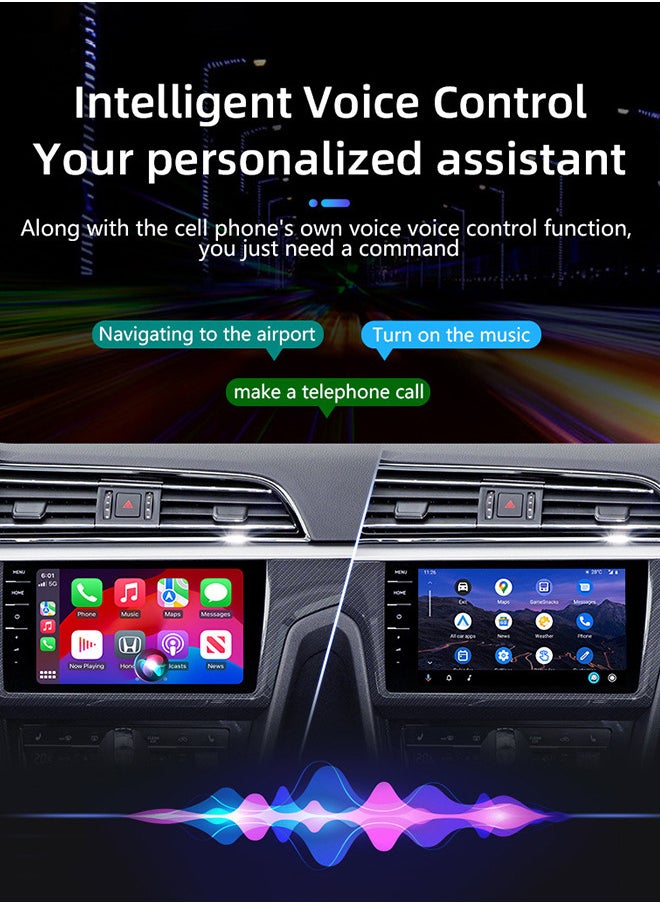 Generic - 2 in 1 Wireless CarPlay Android Car Adapter, Mini Box Wired to Wireless CarPlay & Android Auto, Supports YouTubu and various streaming media, Mini wired to wireless car smart box, plug and play - Image 1