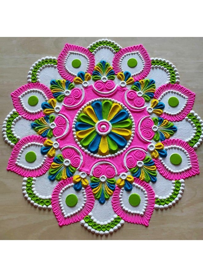 SOHAM SHREE ᵀᴹ: Ready to Draw Rangoli Pencil with 10 Colors (250gm Each) Red/Green/Blue/Yellow/Purple/Dark Pink/Black/White/Orange/Rama - Image 2