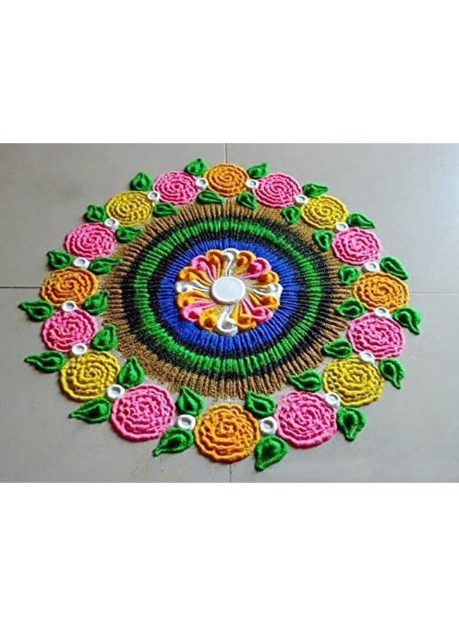 SOHAM SHREE ᵀᴹ: Ready to Draw Rangoli Pencil with 10 Colors (250gm Each) Red/Green/Blue/Yellow/Purple/Dark Pink/Black/White/Orange/Rama - Image 3