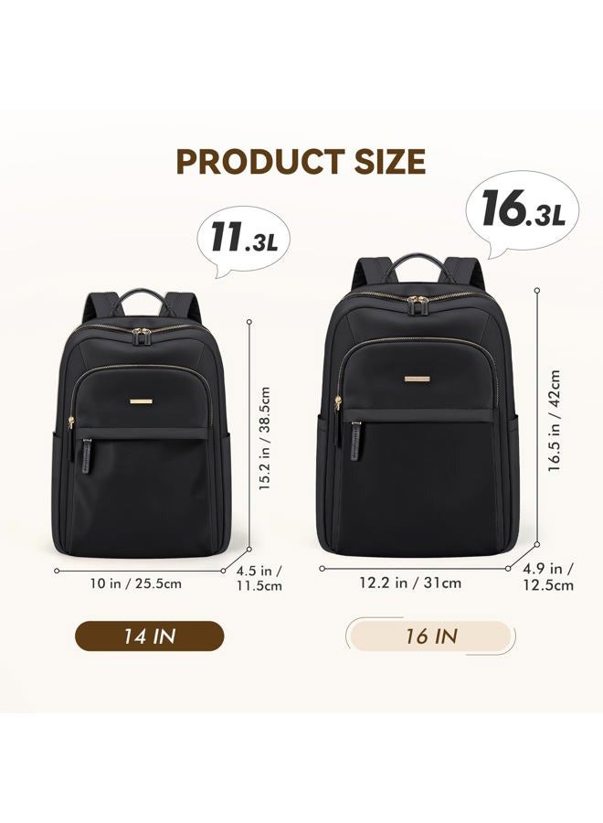 GOLF QUALITY Travel Backpack for Women Waterproof Carry On Bag Business Weekender Hiking Multilayer Laptop Bag,16 Inch, Regular-black, 16 Inch, Modern - Image 2