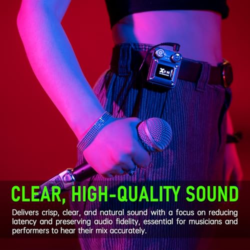 Xvive U4 Wireless in-Ear Monitor System Professional IEM System Transmitter and Beltpack Receiver for Studio, Band Rehearsal,Live Performance (U4) - Image 3