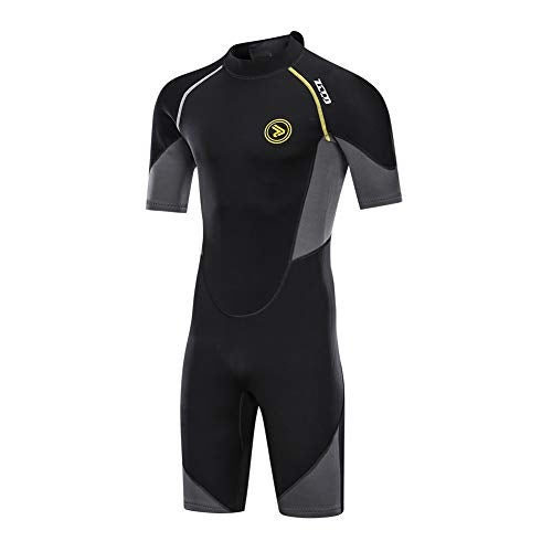 ZCCO Men's Wetsuits 1.5mm Premium Neoprene Back Zip Shorty Dive Skin for Spearfishing,Snorkeling, Surfing,Canoeing,Scuba Diving Suits(XL) - Image 2